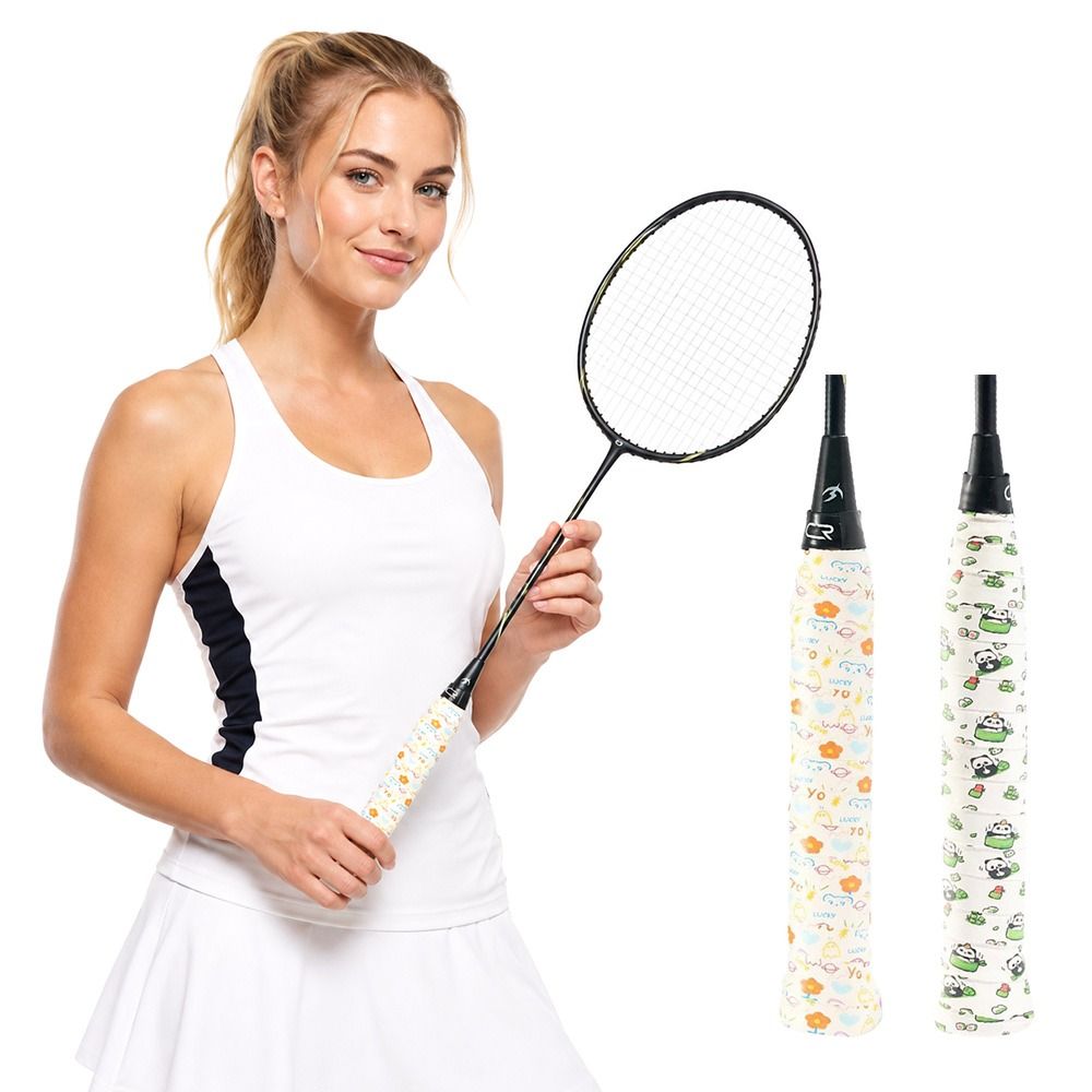 Badminton Materi - เทปพันด้ามไม้แบดมินตันลายการ์ตูน PU ขนาด 1.2 เมตร เทปพันด้ามไม้เทนนิส