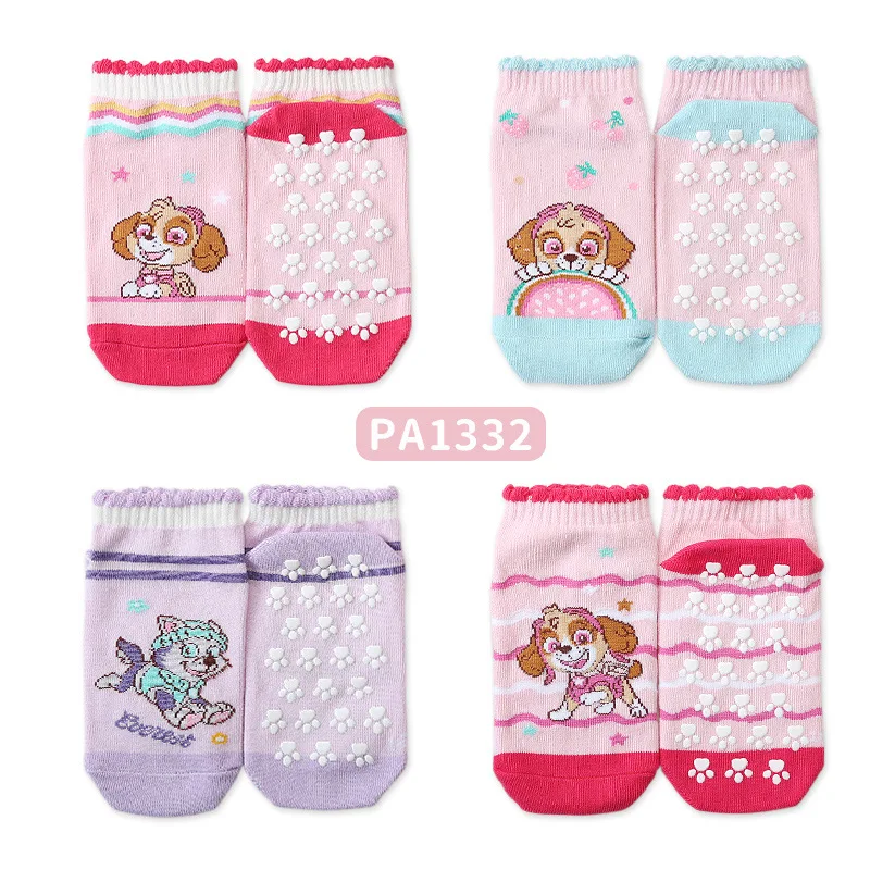 Sports Grip - 4 คู่ ถุงเท้ากีฬา PAWS PATROLS กันลื่น