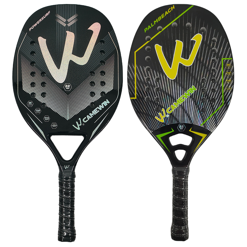 Badminton Racket Carbon - Camewin ไม้แร็คเก็ตเทนนิสชายหาด3K ทำจากคาร์บอนไฟเบอร์แบบเต็มรูปแบบไม้เล่นกีฬากลางแจ้งสำหรับผู้ชายผู้หญิงไม้เทนนิสสำหรับผู้ใหญ่