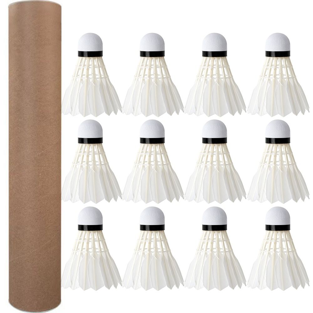 Feather Shuttlecock - 3/6/12Pcs Professional แบดมินตันแบดมินตันสีดํา Goose Feather แบดมินตันแบดมินตันการฝึกอบรมกีฬาแบดมินตัน