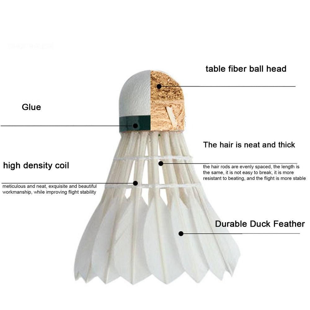 3/6/12Pcs Professional แบดมินต - Feather Shuttlecock บทวิจารณ์และราคา