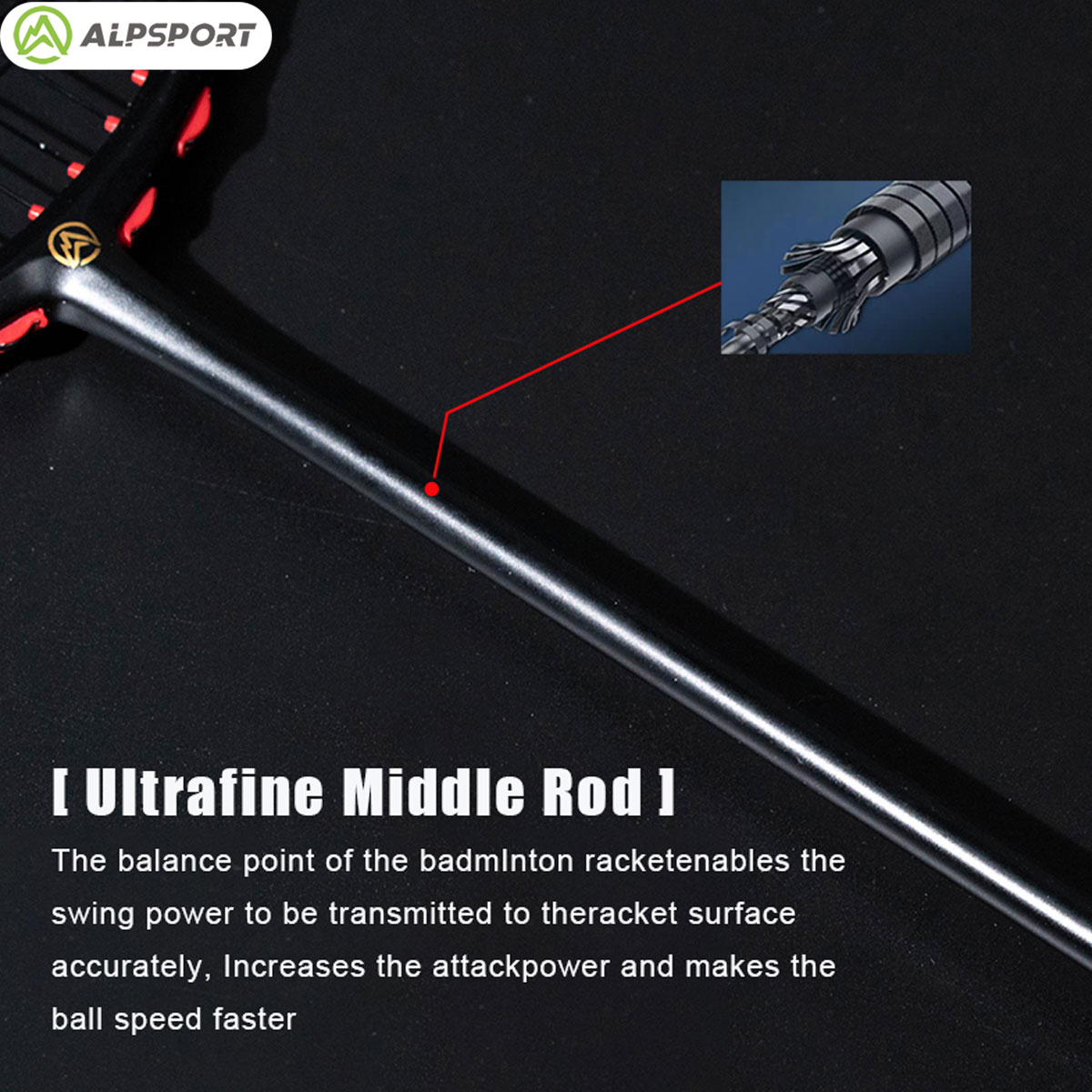 แอลป์สปอร์ต MH-V5 5U 75g หยัก  - Badminton Racket Carbon บทวิจารณ์และราคา